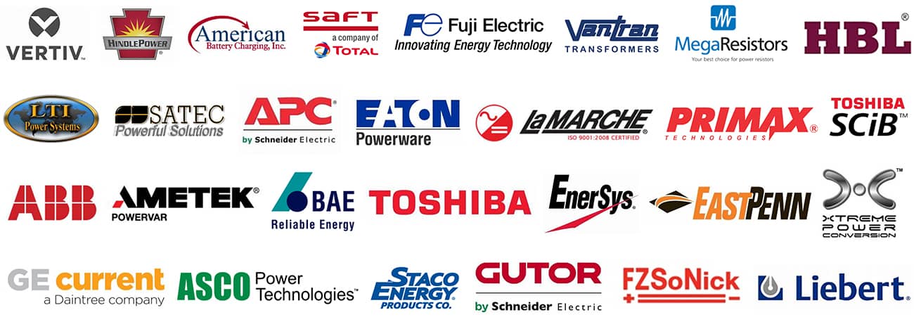 Logos of equipment brands we sell and service.